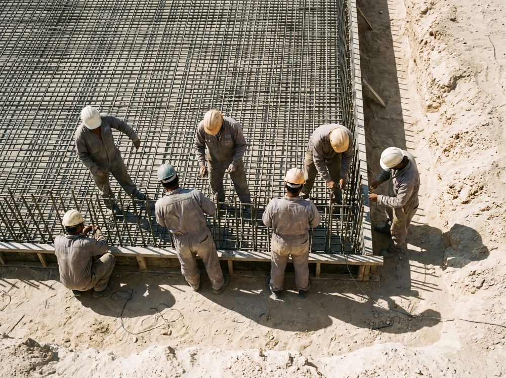 Reinforcement fixing on site