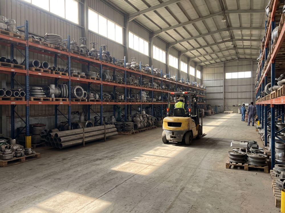 Warehouse storage aisles